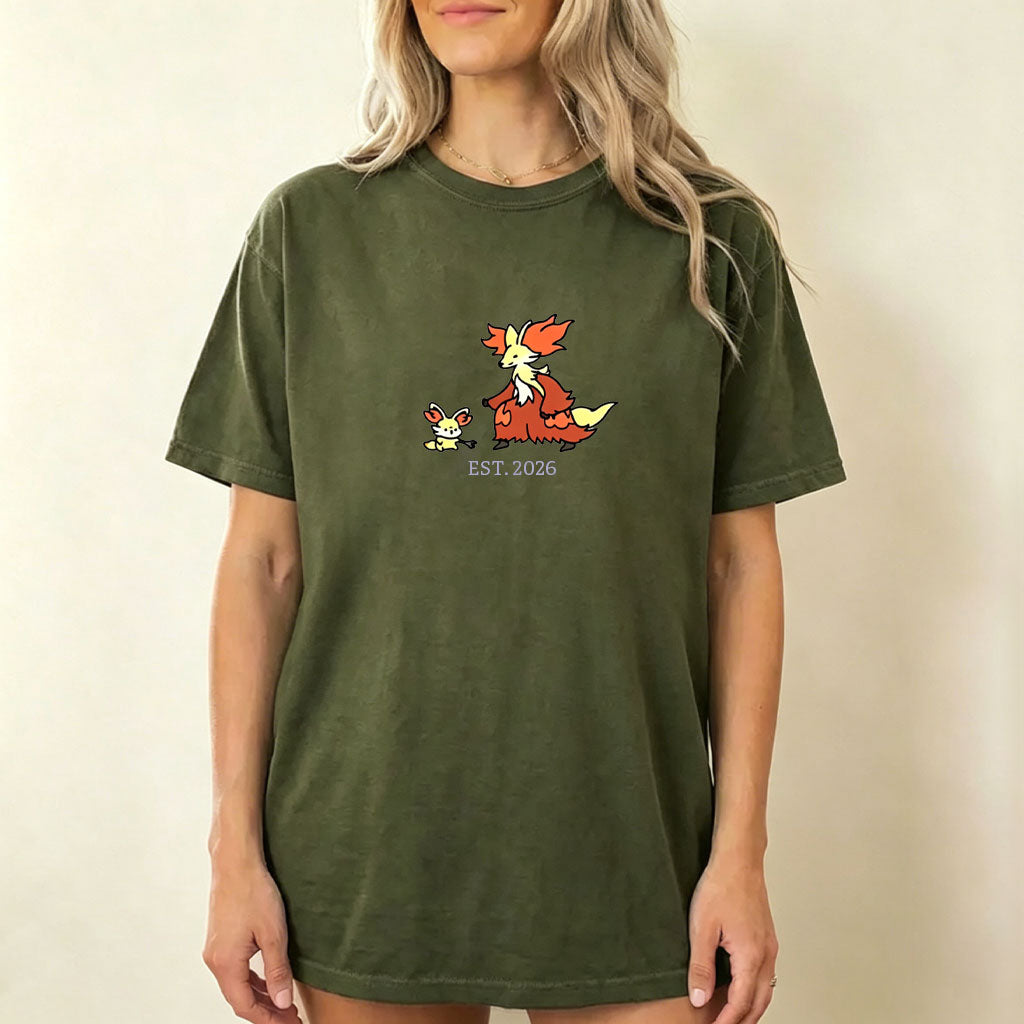 Cute Parent & Kid Delphox Vintage Washed T-Shirt