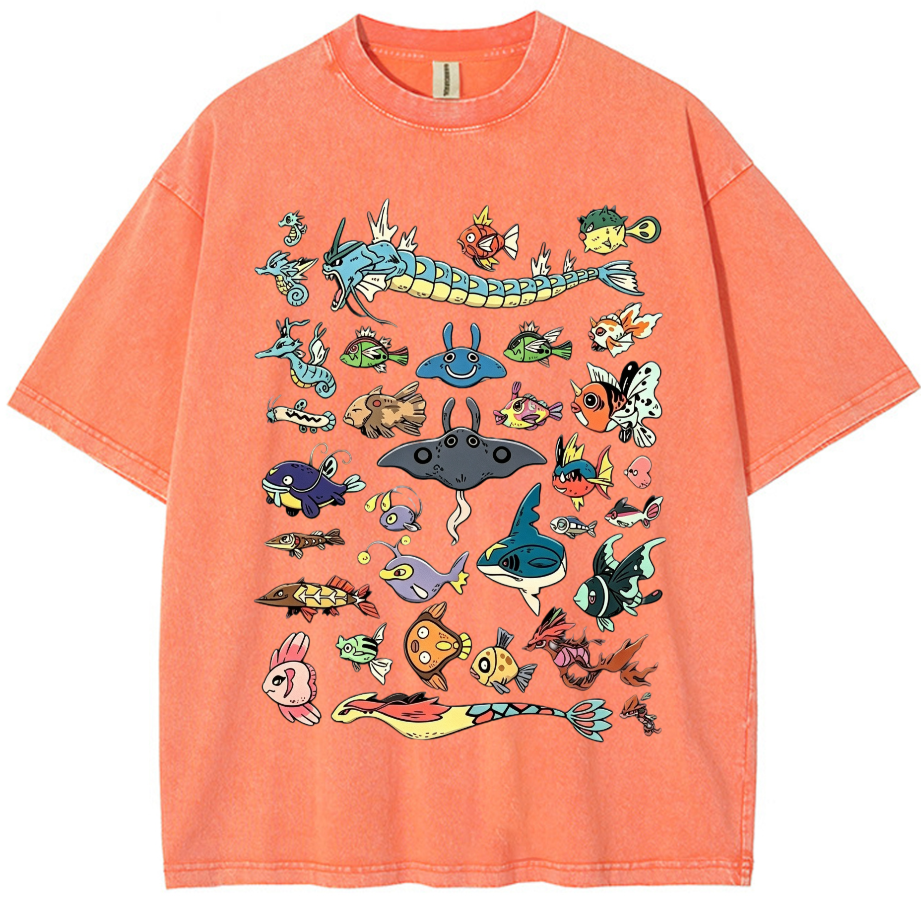 Kanto Aquatic Assortment Unisex Vintage Washed Tee