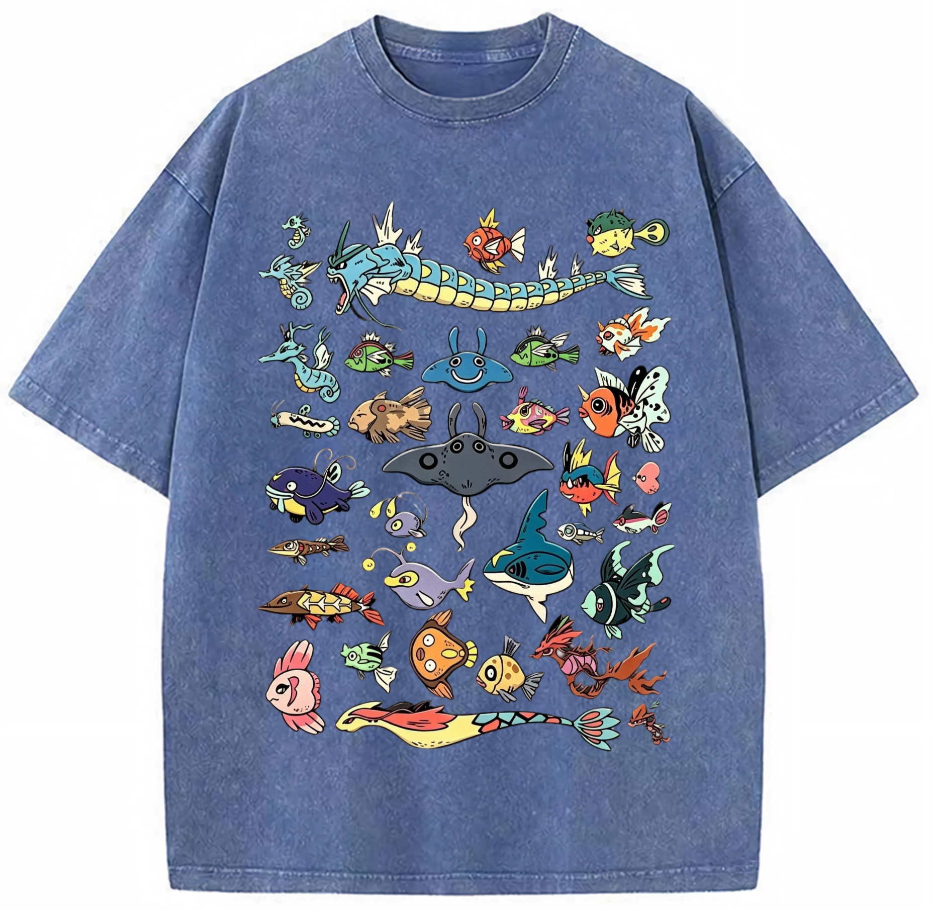 Kanto Aquatic Assortment Unisex Vintage Washed Tee