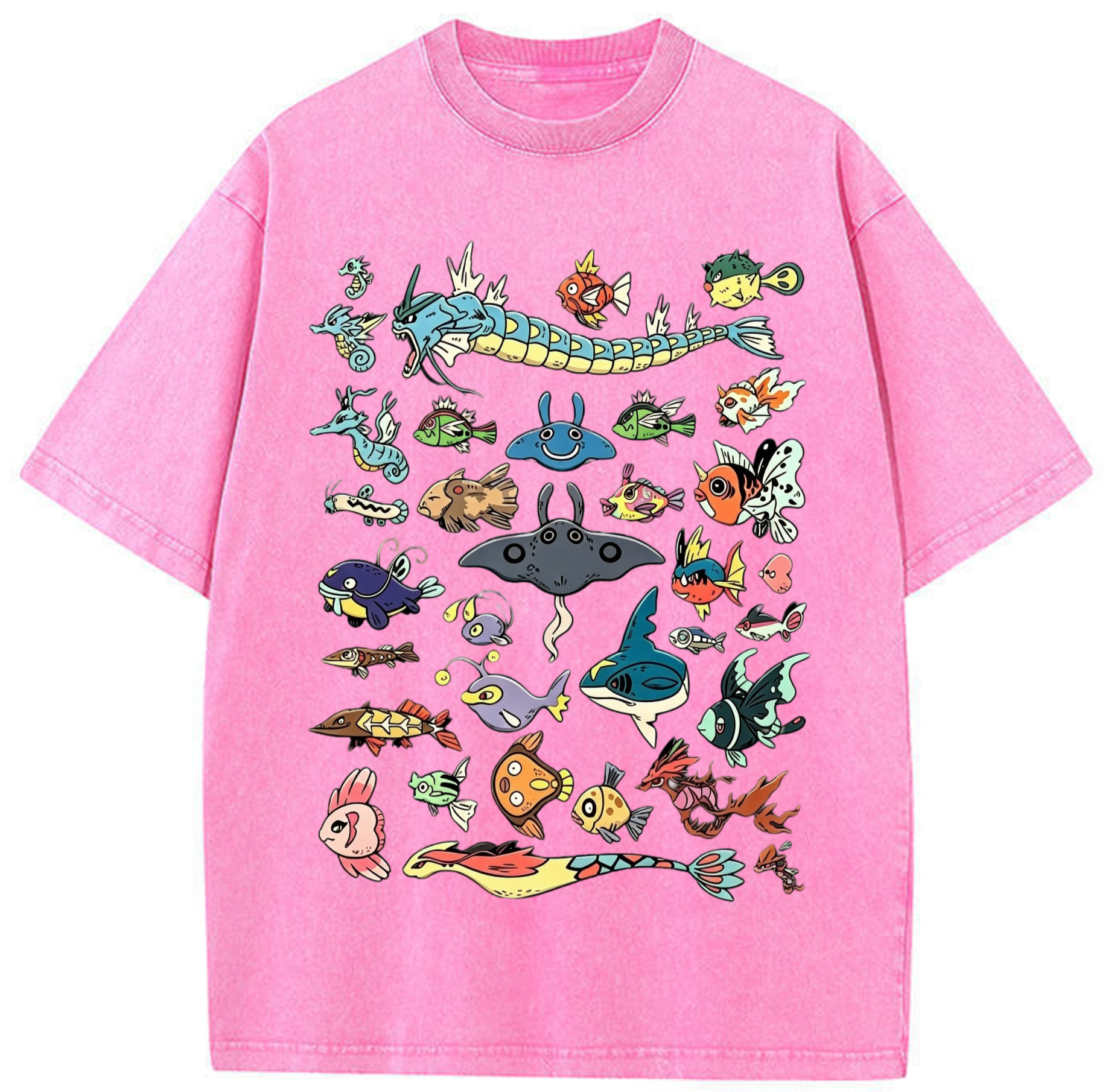 Kanto Aquatic Assortment Unisex Vintage Washed Tee
