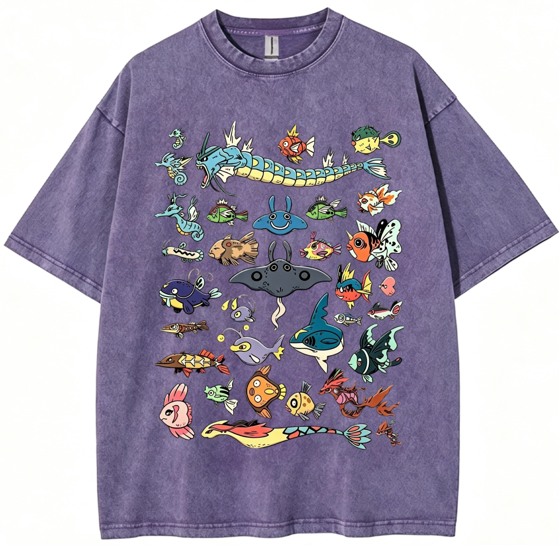 Kanto Aquatic Assortment Unisex Vintage Washed Tee