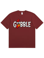 Funny Gobble Turkey Face T‑Shirt | Thanksgiving Fall Graphic Tee