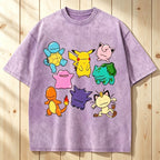 Cute Derpy Pokemon Unisex Vintage Washed Tee