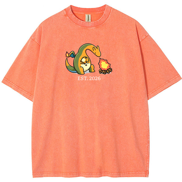 Cute Parent & Kid Charmeleon Vintage Washed T-Shirt