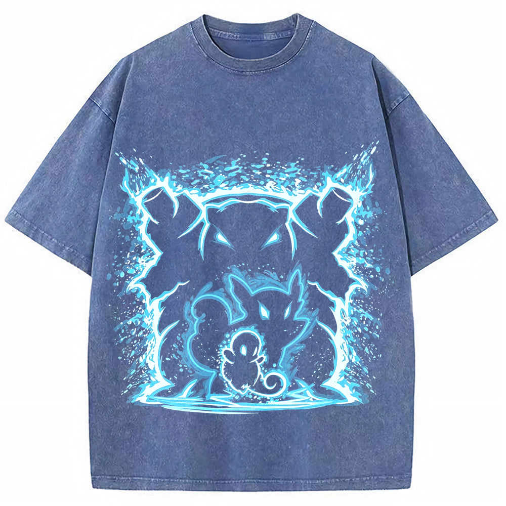 Cosmic Squirtle Evolution Galaxy Neon Vintage Tee | Pokemon Anime