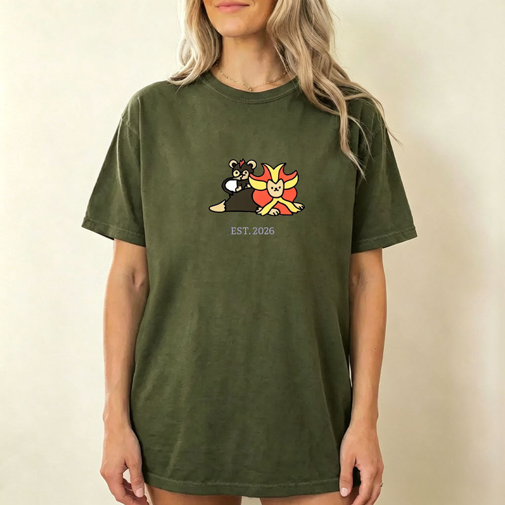 Cute Parent & Kid Pyroar Vintage Washed T-Shirt
