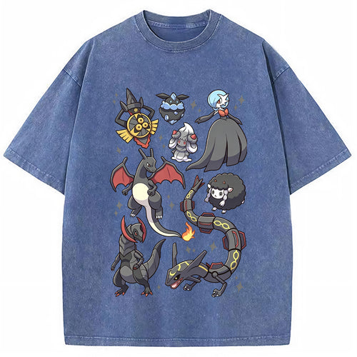 Black Dark Dragon Evolution Squad Cartoon Tee | Pokemon Anime