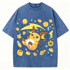 Pok¡§|mon Raichu Unisex Vintage Washed Tee