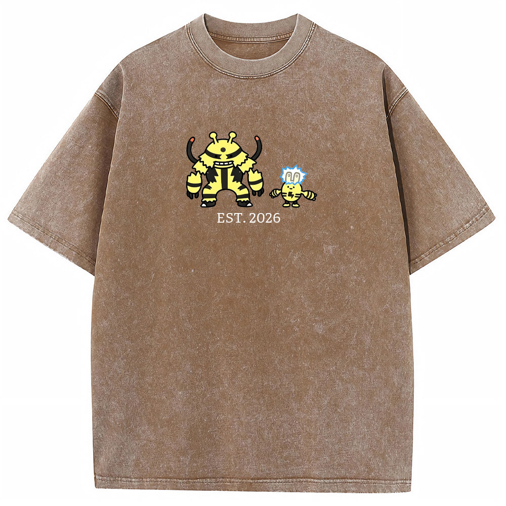 Cute Parent & Kid Electivire Vintage Washed T-Shirt