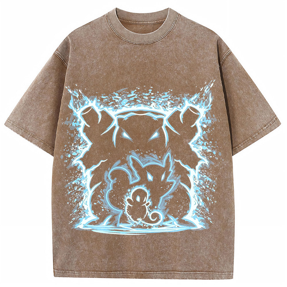 Cosmic Squirtle Evolution Galaxy Neon Vintage Tee | Pokemon Anime