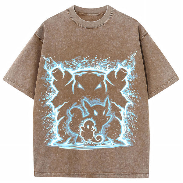 Cosmic Squirtle Evolution Galaxy Neon Vintage Tee | Pokemon Anime