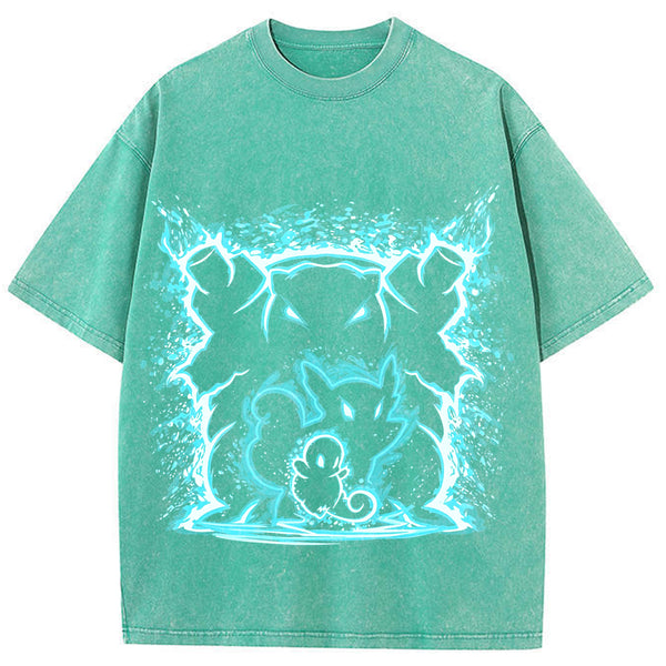 Cosmic Squirtle Evolution Galaxy Neon Vintage Tee | Pokemon Anime