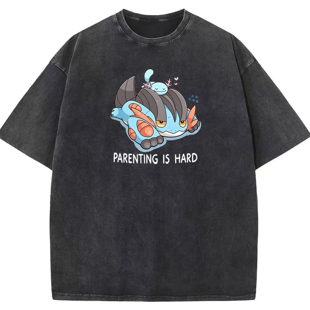 Parenting Is Hard Mudkip Parent Vintage Washed T-Shirt