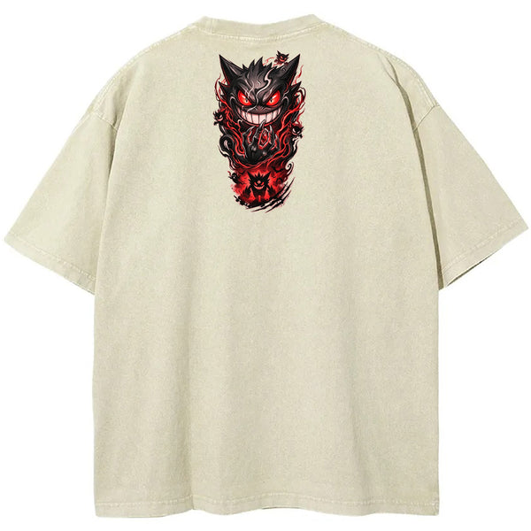 Oriental Cloud Gengar Tattoo Tee | Pokemon Anime