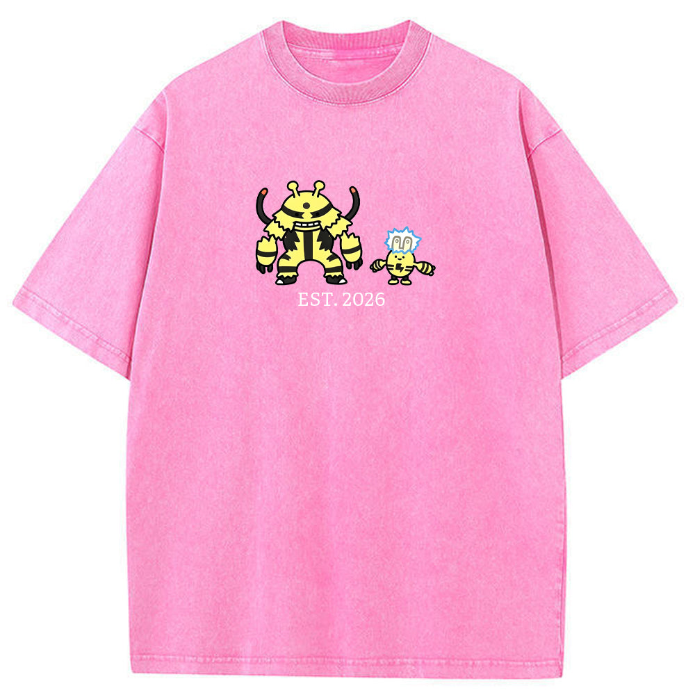 Cute Parent & Kid Electivire Vintage Washed T-Shirt