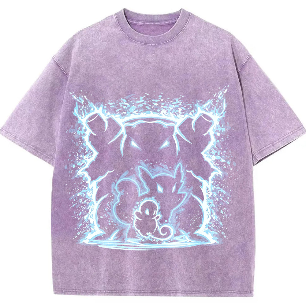 Cosmic Squirtle Evolution Galaxy Neon Vintage Tee | Pokemon Anime