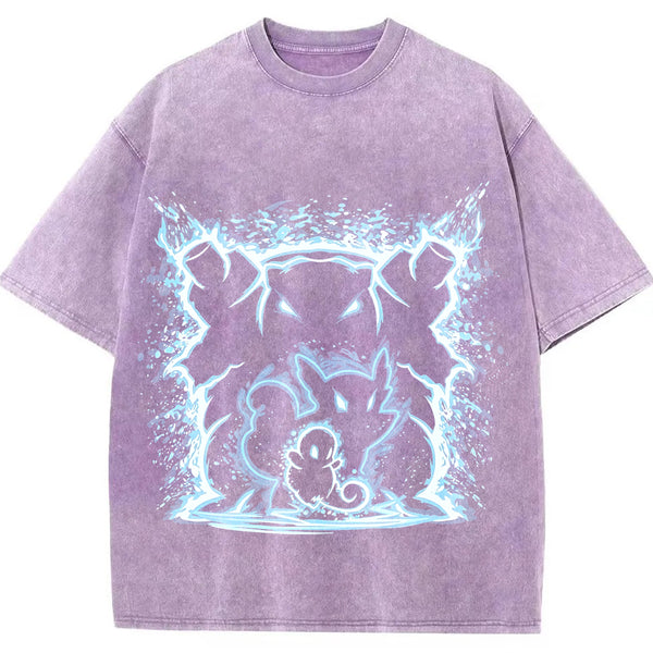 Cosmic Squirtle Evolution Galaxy Neon Vintage Tee | Pokemon Anime