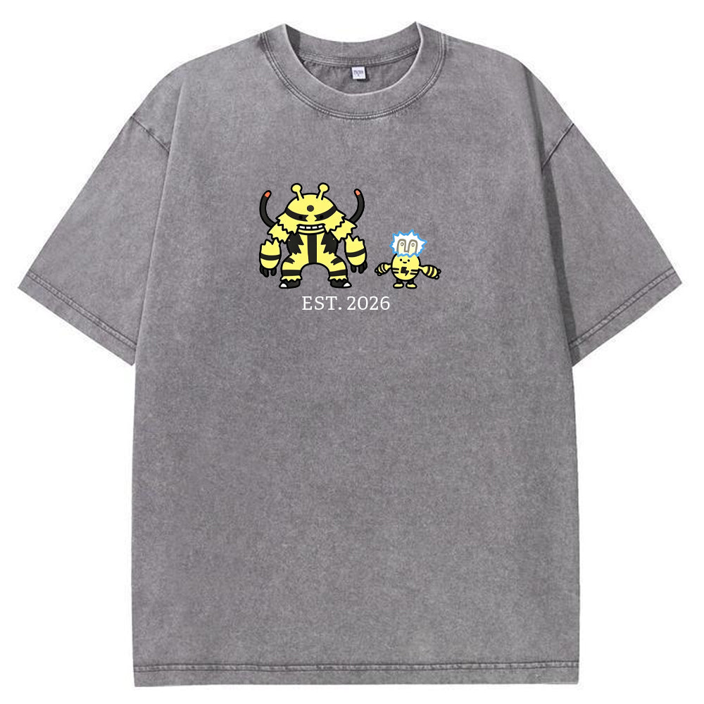 Cute Parent & Kid Electivire Vintage Washed T-Shirt