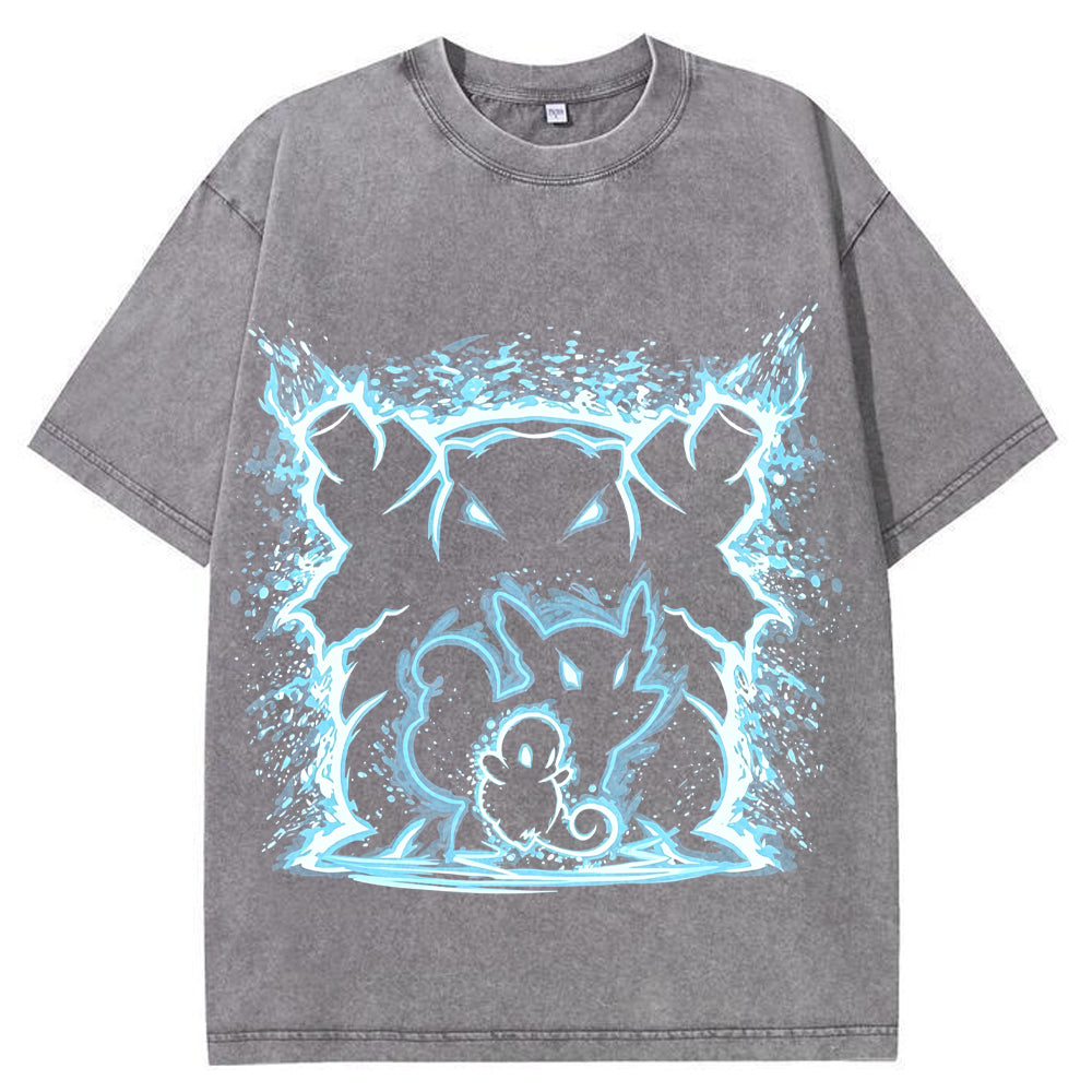 Cosmic Squirtle Evolution Galaxy Neon Vintage Tee | Pokemon Anime