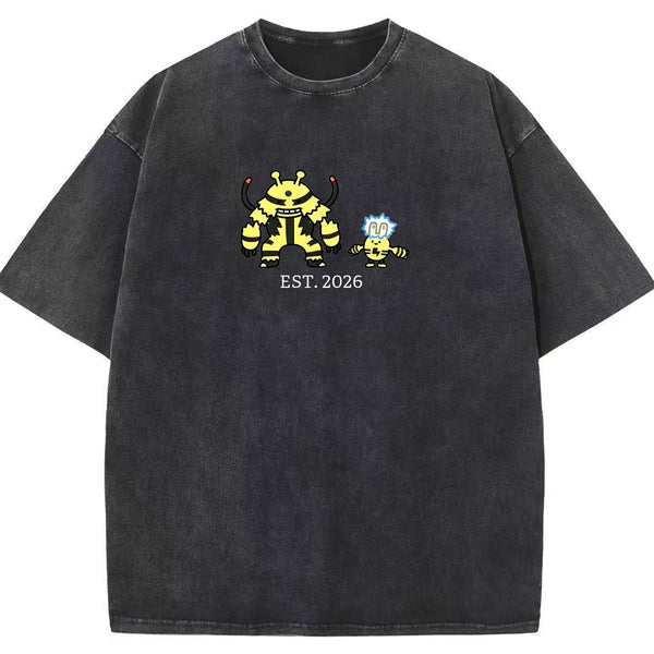 Cute Parent & Kid Electivire Vintage Washed T-Shirt