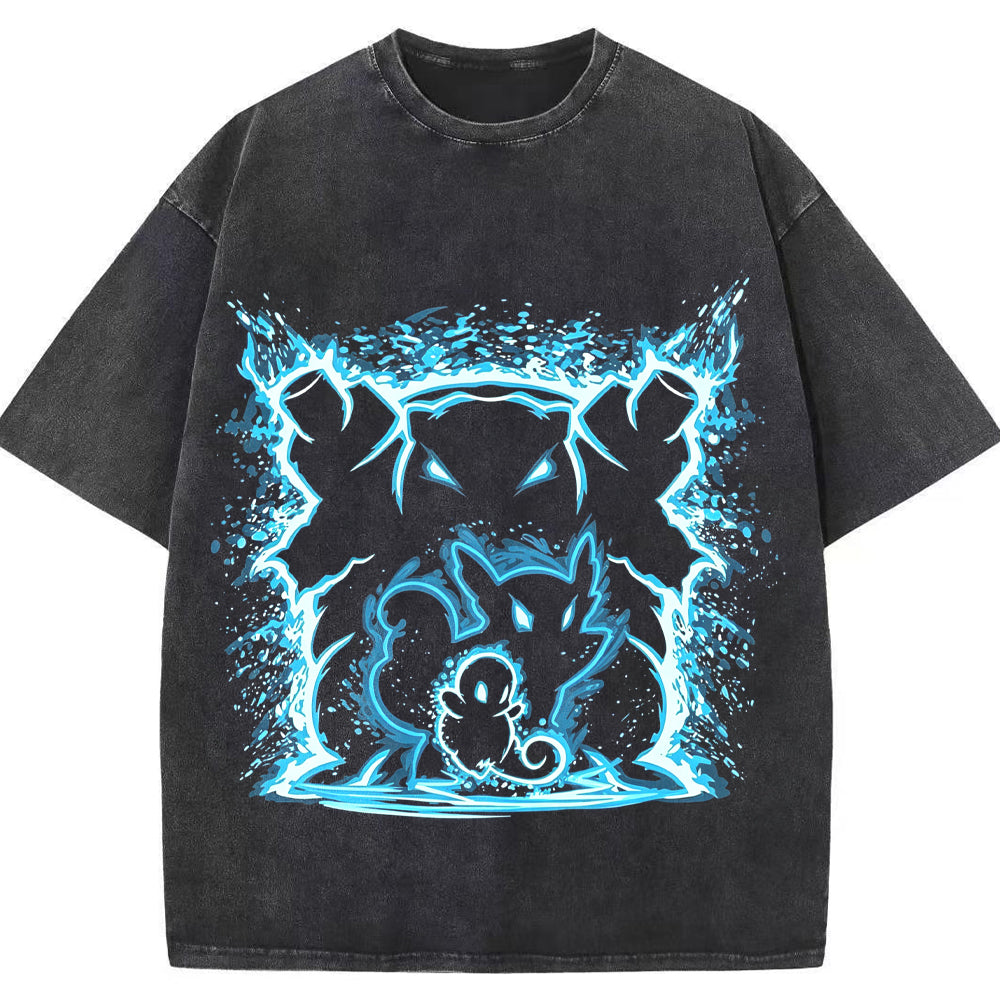 Cosmic Squirtle Evolution Galaxy Neon Vintage Tee | Pokemon Anime