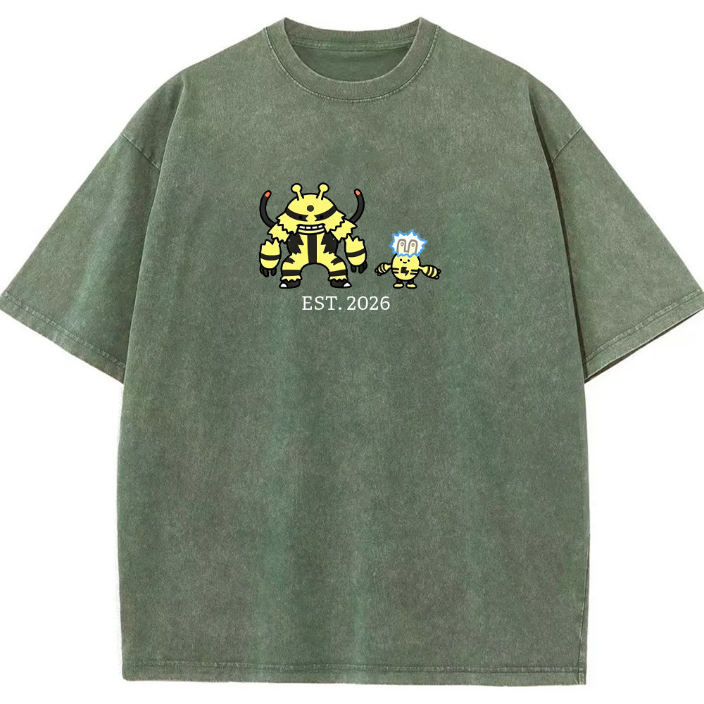 Cute Parent & Kid Electivire Vintage Washed T-Shirt Secondary image