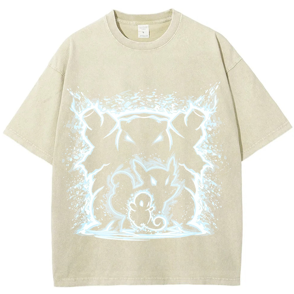 Cosmic Squirtle Evolution Galaxy Neon Vintage Tee | Pokemon Anime