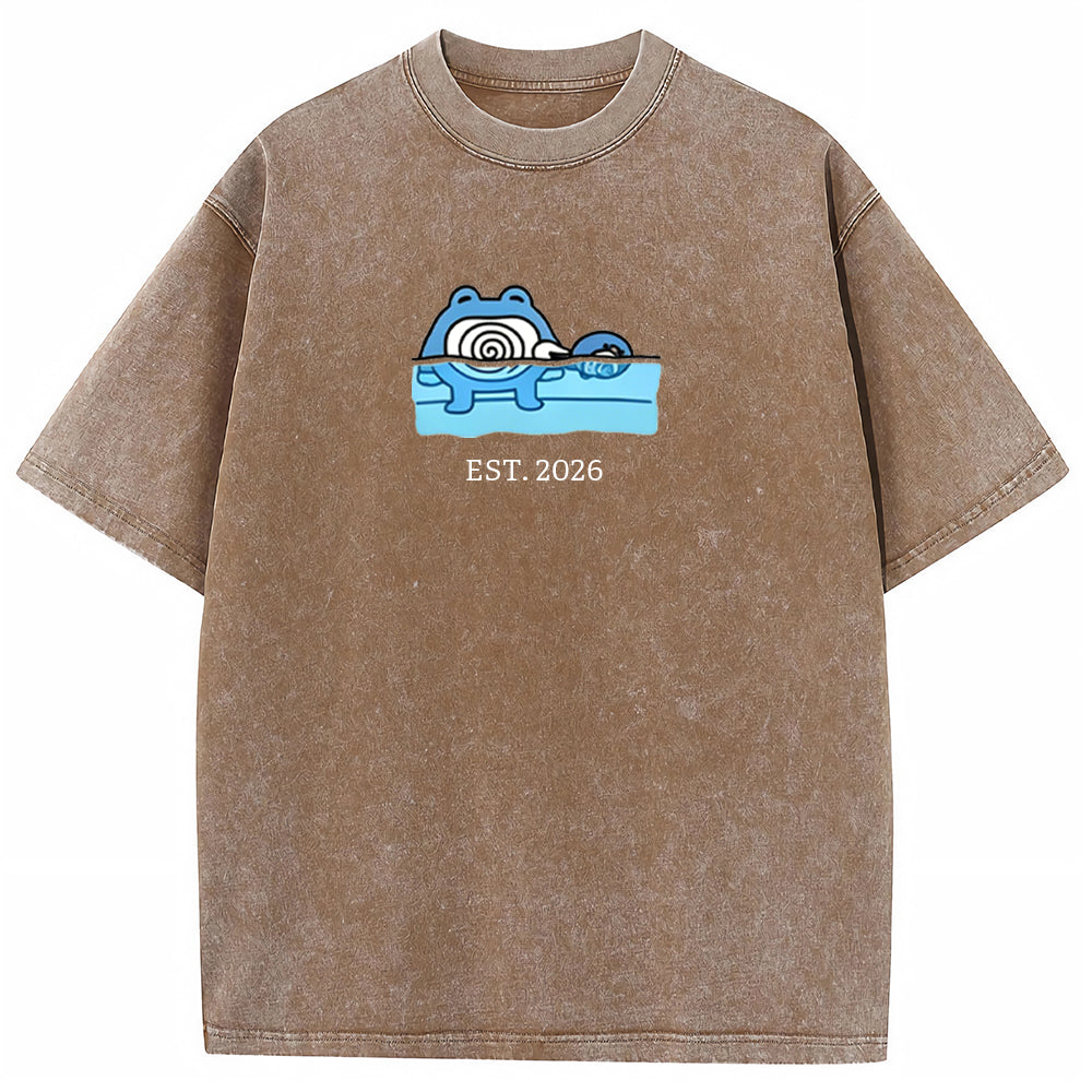 Cute Parent & Kid Poliwhirl Vintage Washed T-Shirt