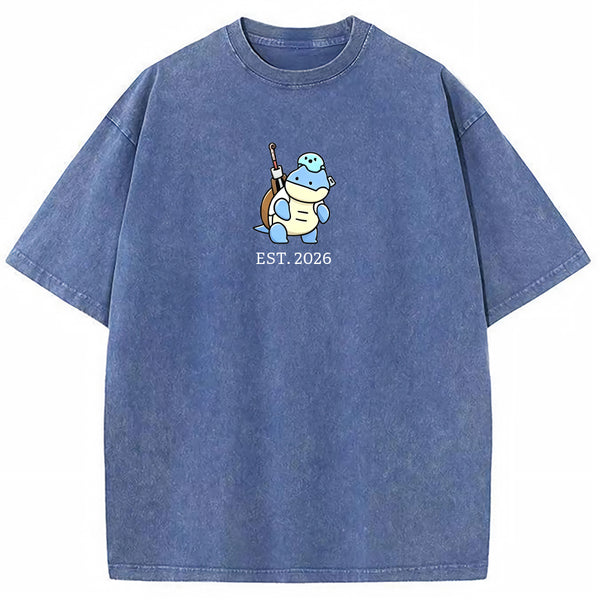 Cute Parent & Kid Blastoise Vintage Washed T-Shirt