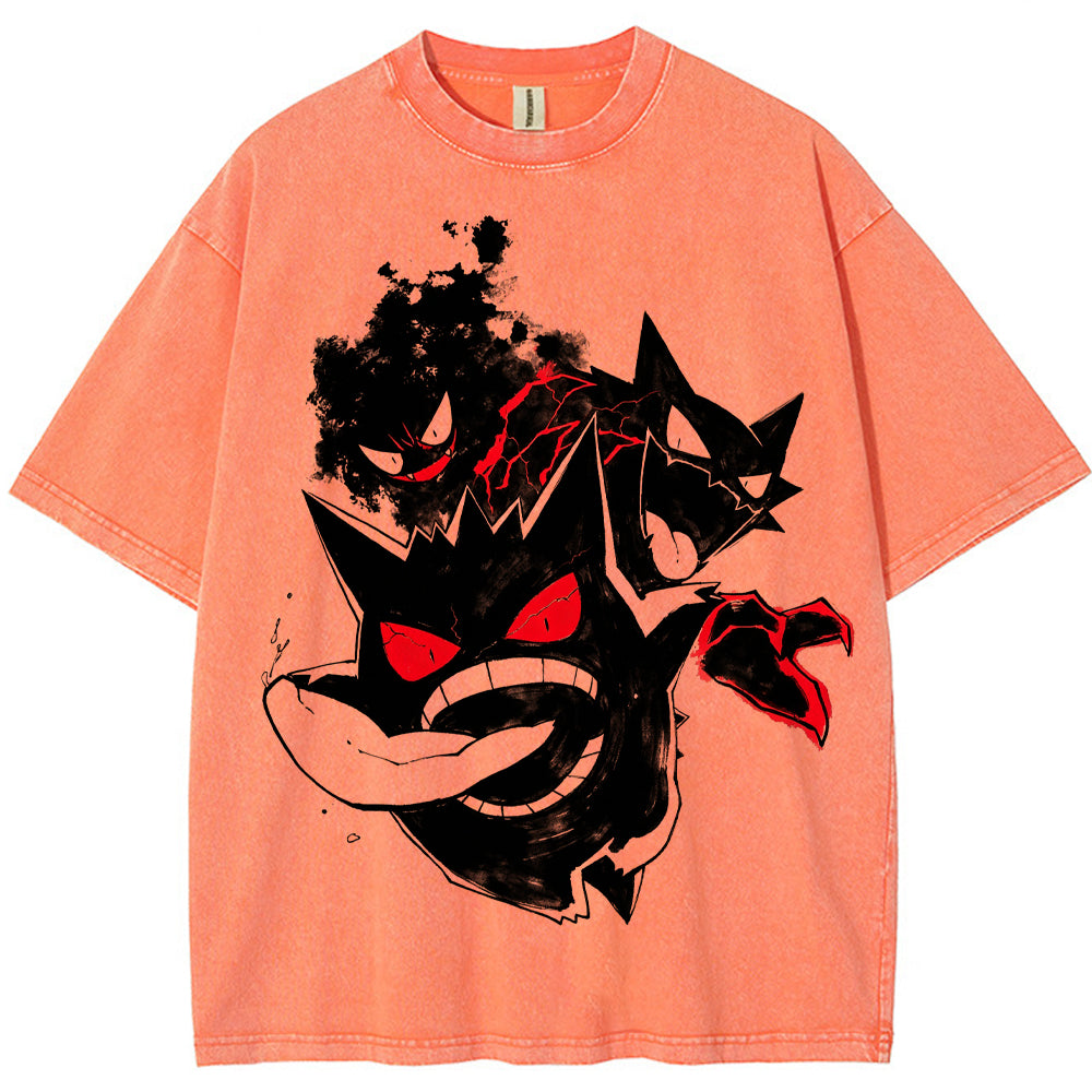 Ink Smoke Gengar Evolution Tee | Pokemon Anime