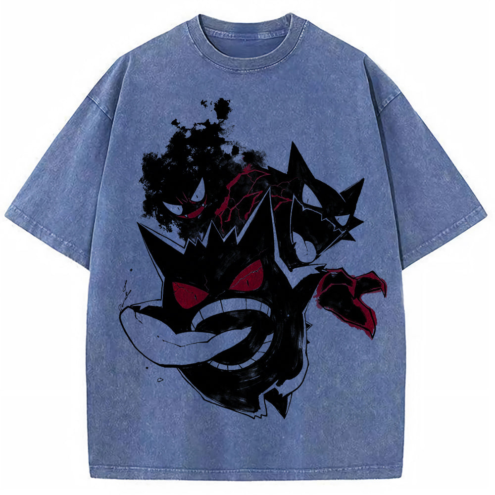 Ink Smoke Gengar Evolution Tee | Pokemon Anime