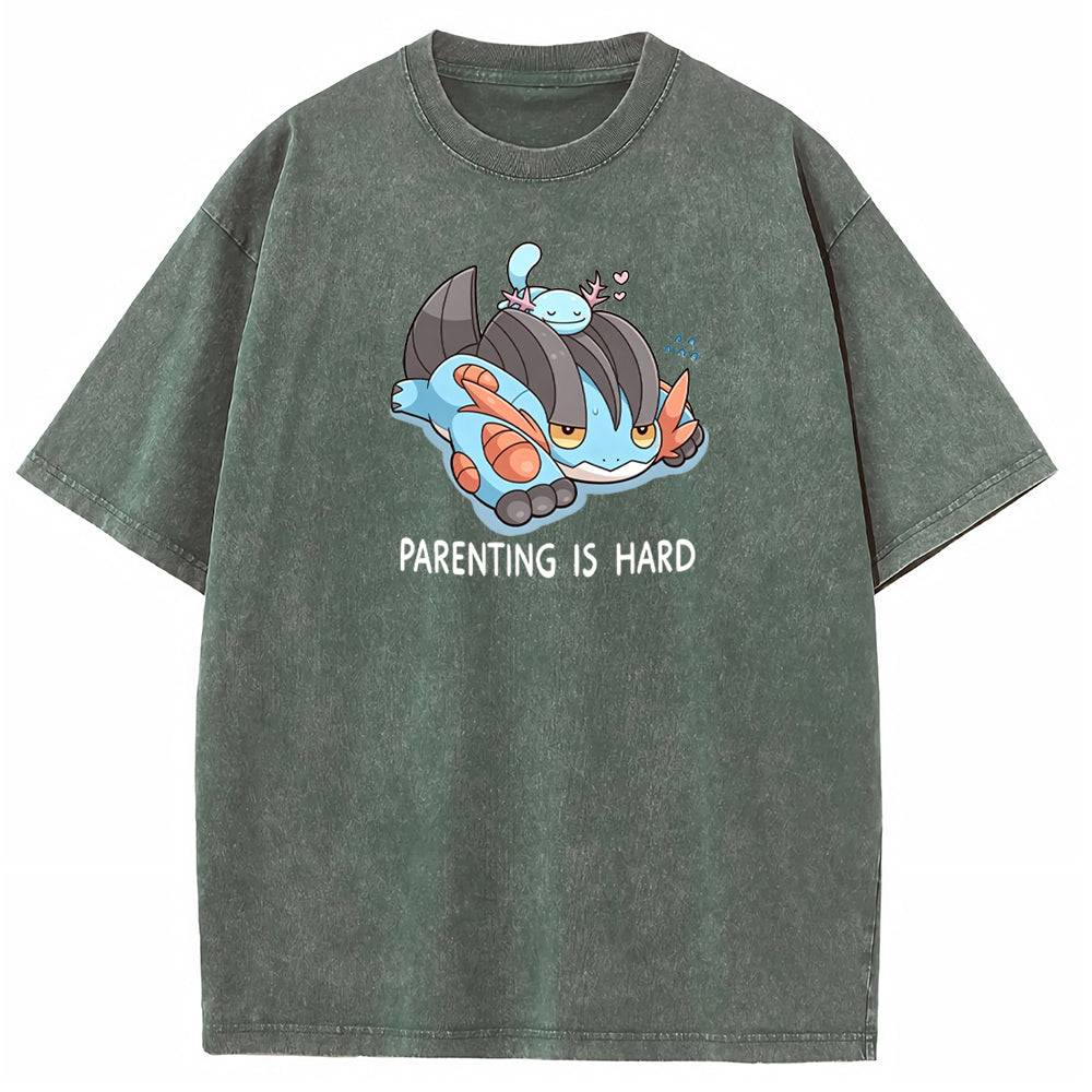 Parenting Is Hard Mudkip Parent Vintage Washed T-Shirt