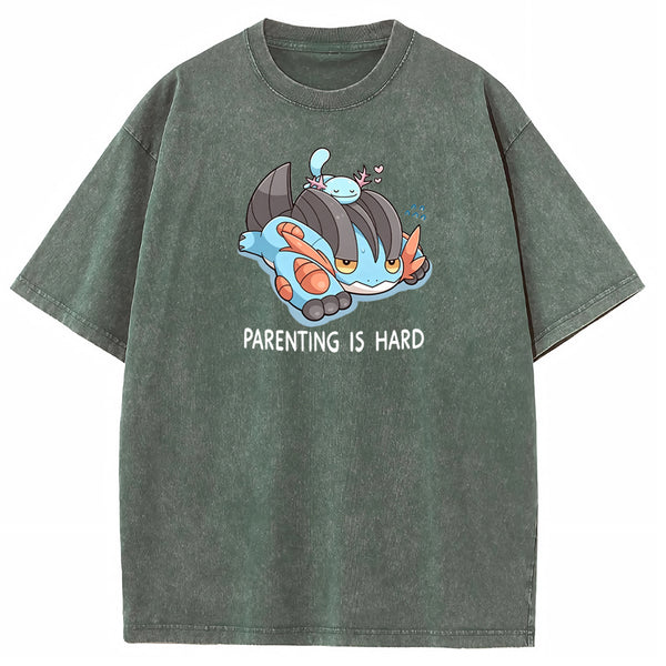 Parenting Is Hard Mudkip Parent Vintage Washed T-Shirt