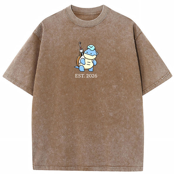 Cute Parent & Kid Blastoise Vintage Washed T-Shirt