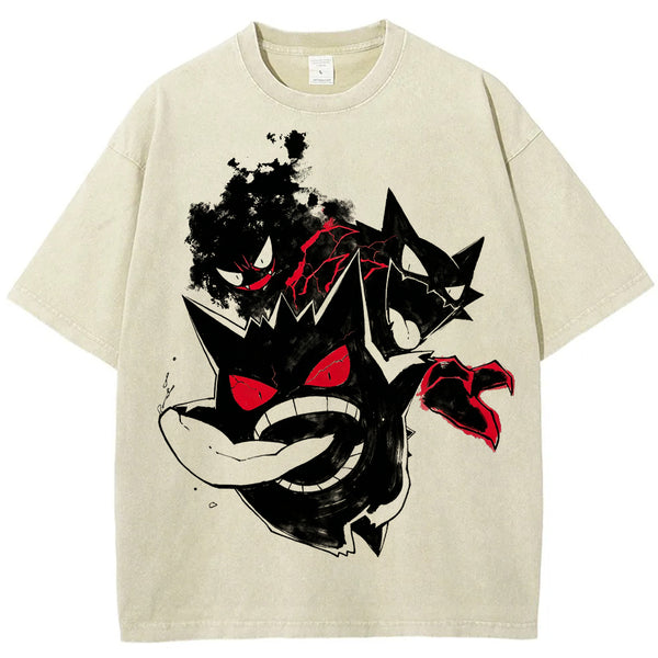 Ink Smoke Gengar Evolution Tee | Pokemon Anime