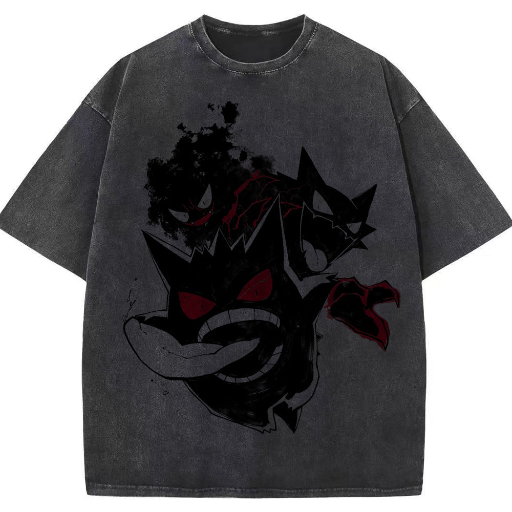 Ink Smoke Gengar Evolution Tee | Pokemon Anime