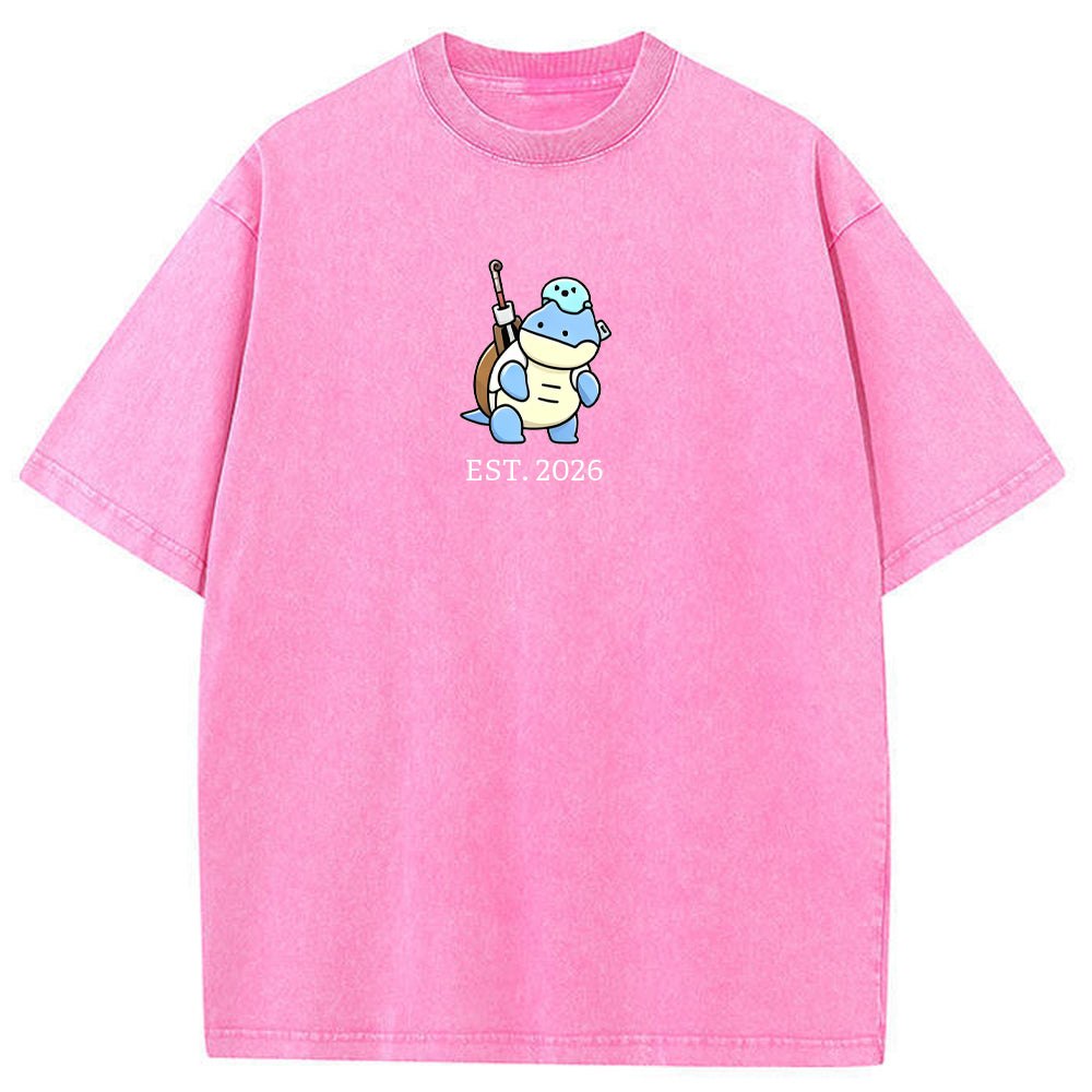 Cute Parent & Kid Blastoise Vintage Washed T-Shirt