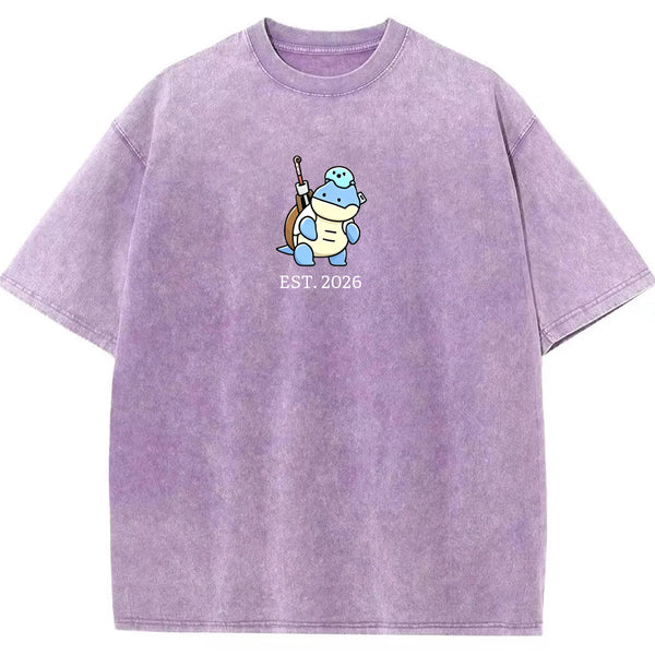 Cute Parent & Kid Blastoise Vintage Washed T-Shirt