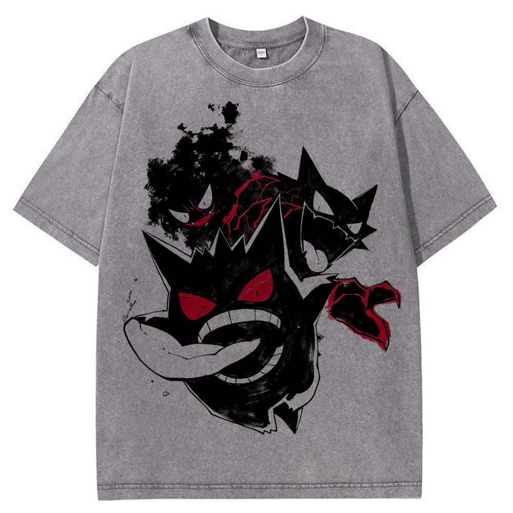 Ink Smoke Gengar Evolution Tee | Pokemon Anime