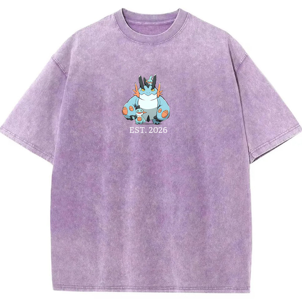 Cute Parent & Kid Swampert Vintage Washed T-Shirt