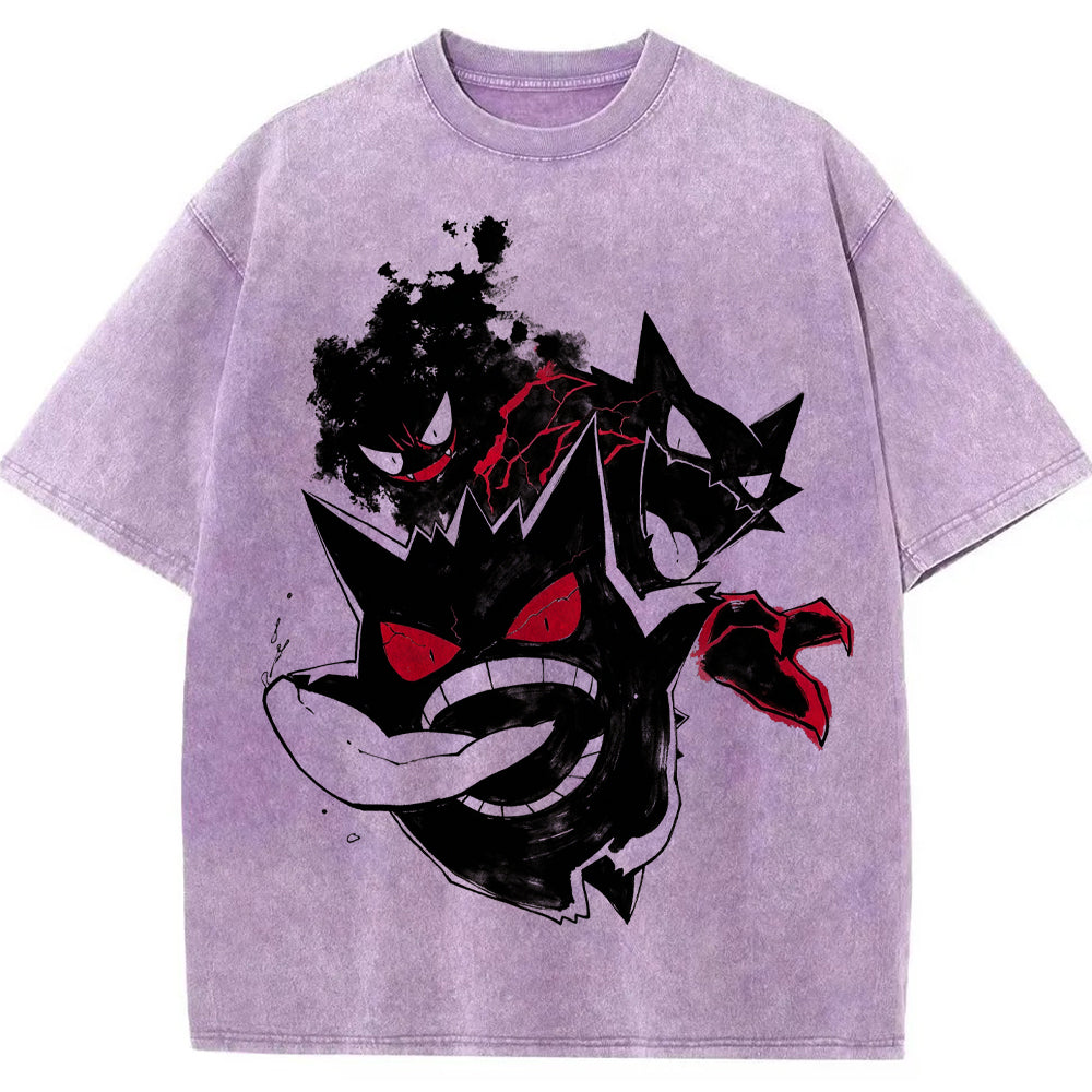 Ink Smoke Gengar Evolution Tee | Pokemon Anime