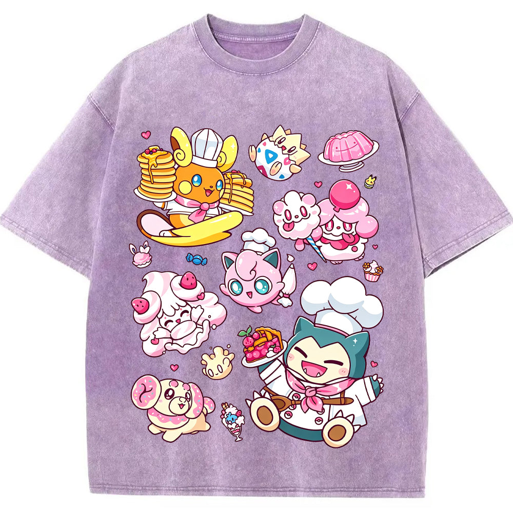 Sweet Pastry Chef Pokemon Cartoon Tee | Pokemon Anime Main image