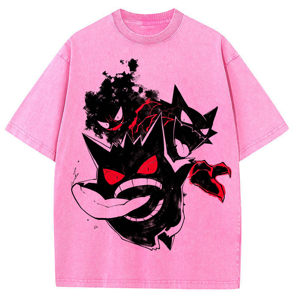 Ink Smoke Gengar Evolution Tee | Pokemon Anime