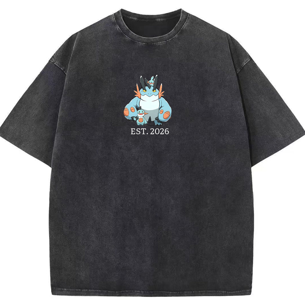 Cute Parent & Kid Swampert Vintage Washed T-Shirt