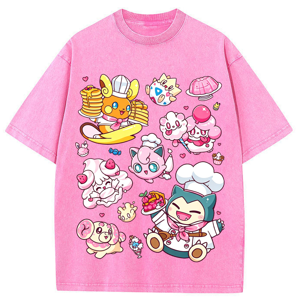 Sweet Pastry Chef Pokemon Cartoon Tee | Pokemon Anime Secondary image