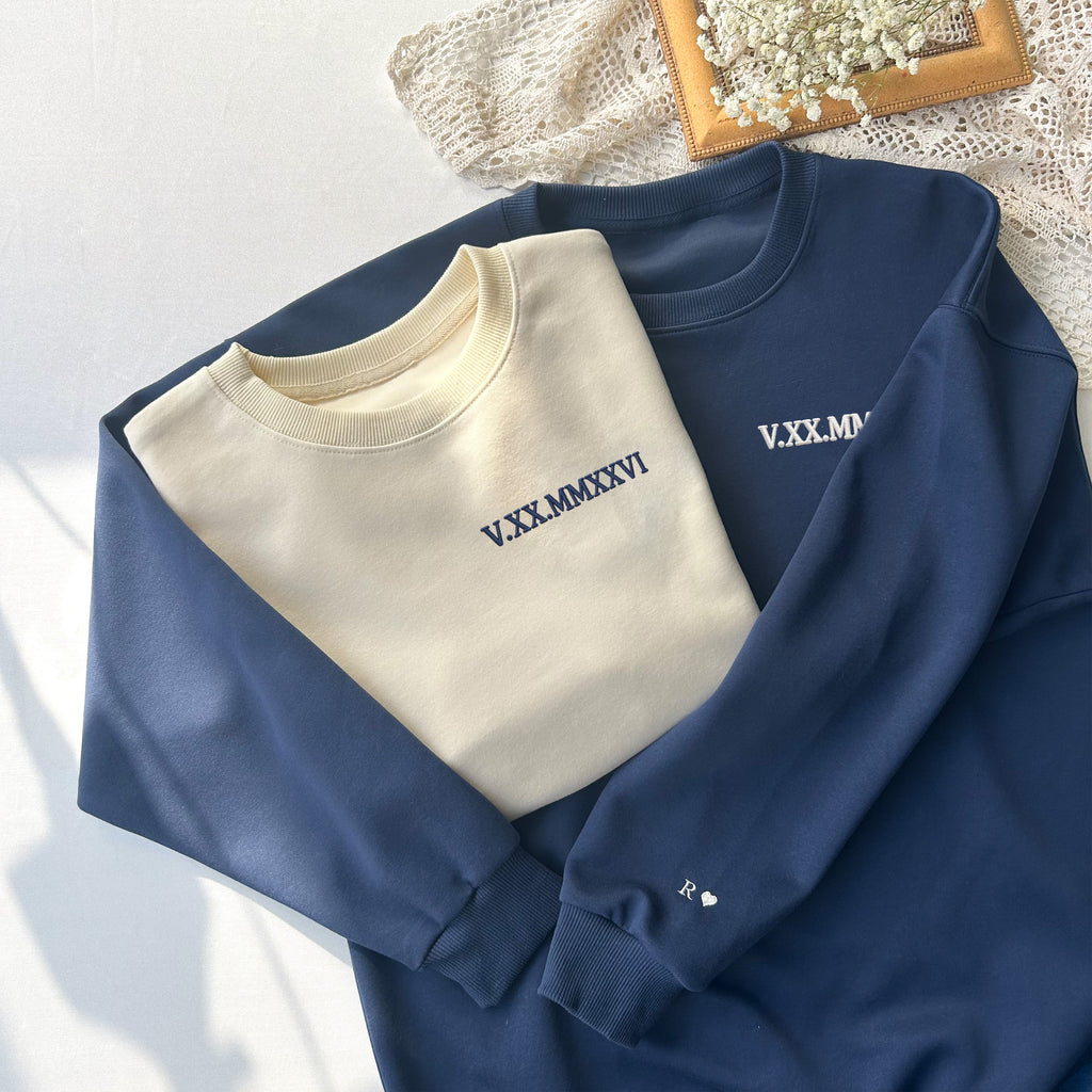Personalized Roman Numeral Sweatshirt-Gift For Custom