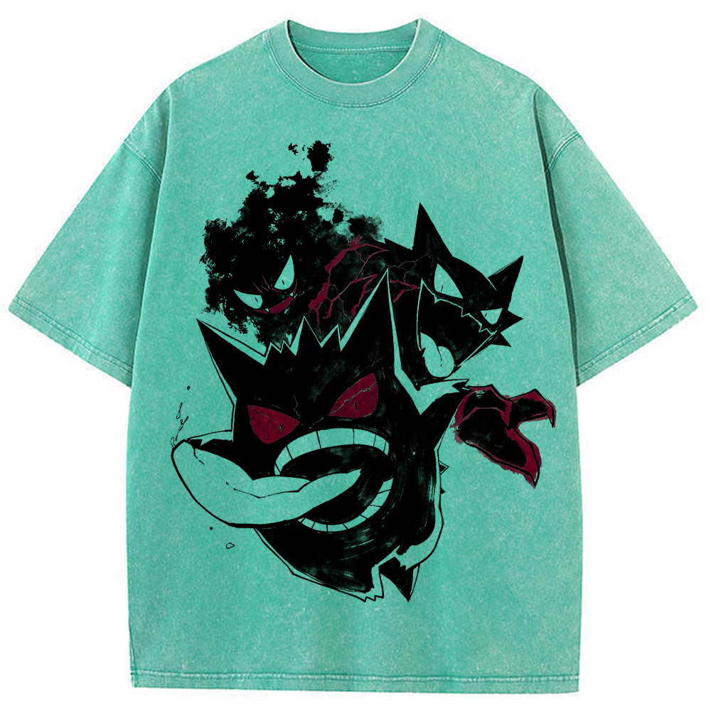 Ink Smoke Gengar Evolution Tee | Pokemon Anime
