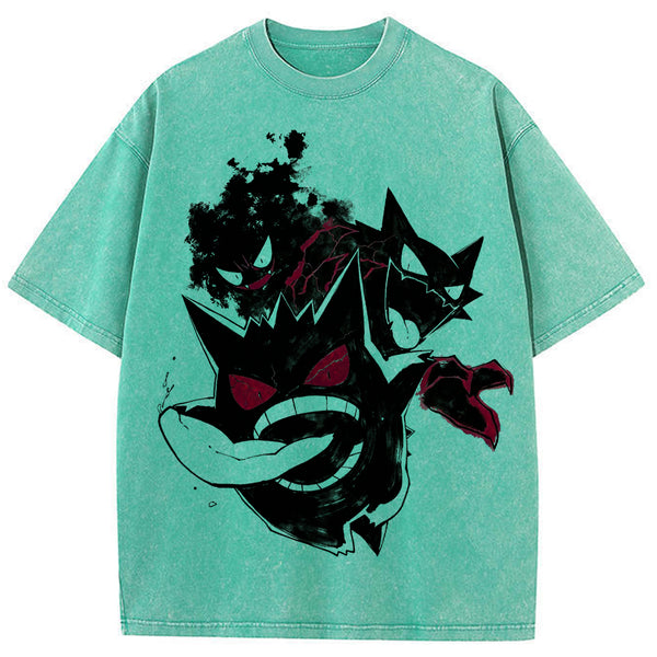 Ink Smoke Gengar Evolution Tee | Pokemon Anime