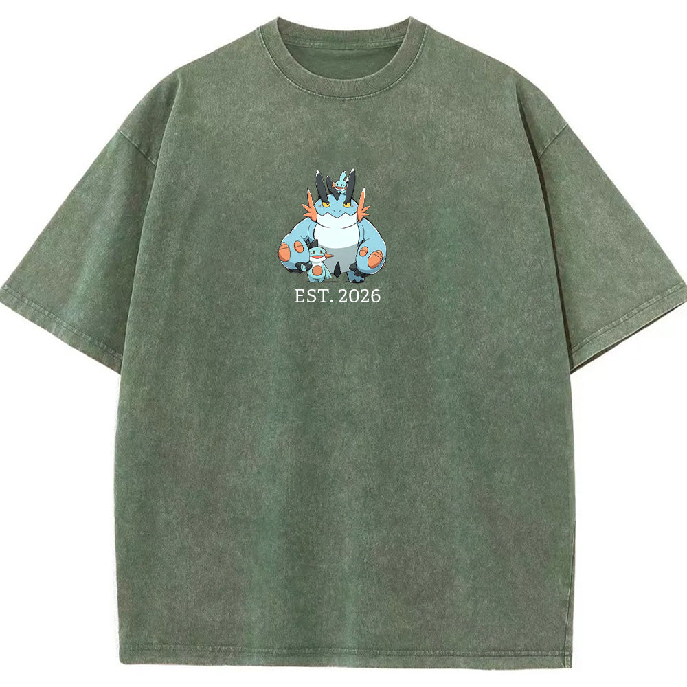 Cute Parent & Kid Swampert Vintage Washed T-Shirt