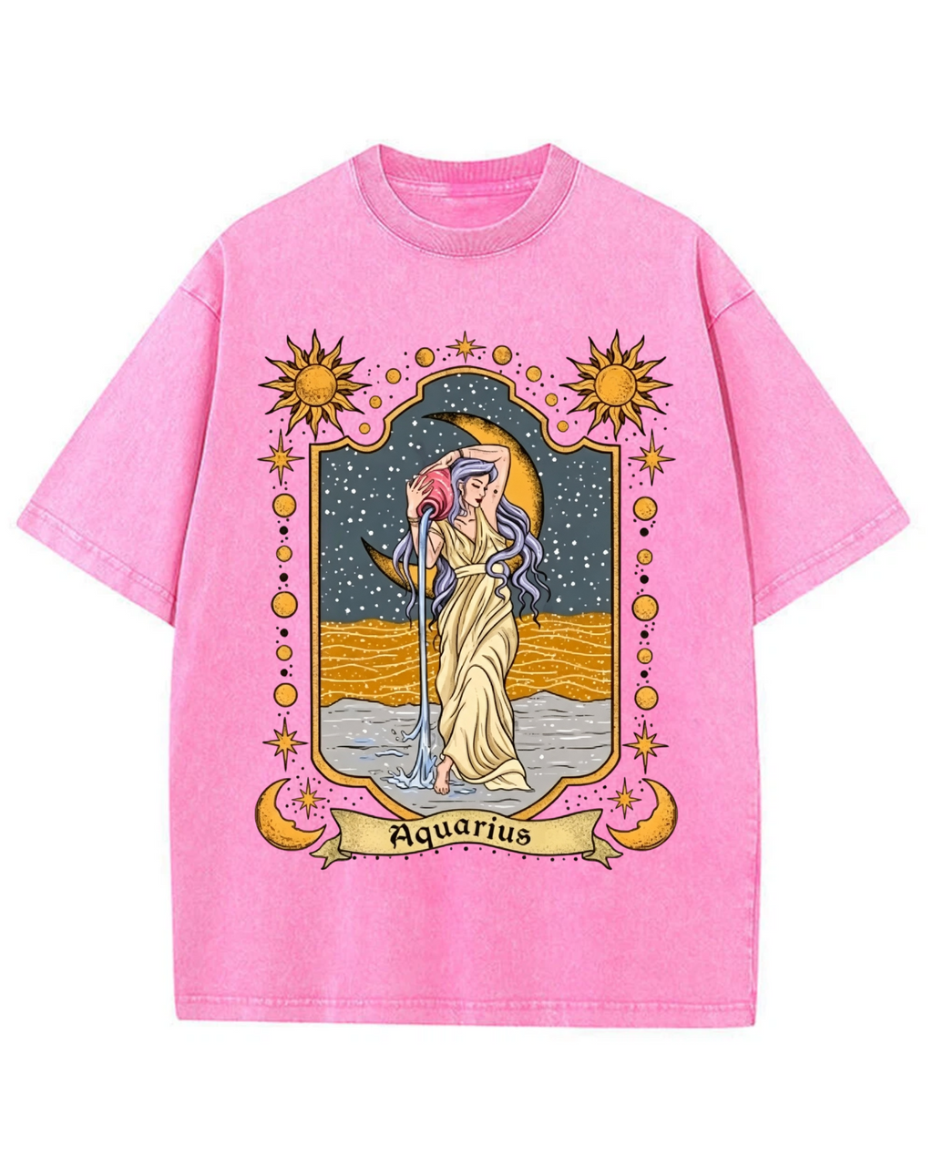 Aquarius Celestial Graphic T-Shirt